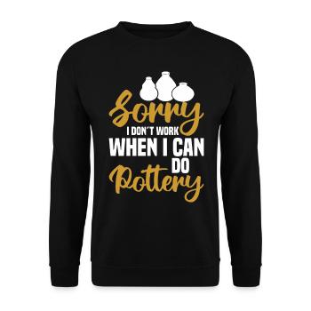 Poterie Töpfern Töpfer Töpferei - Sweat-shirt Unisexe - noir - Devant - Alina (178cm) & Michal (187cm)