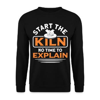 Poterie Töpfern Töpfer Töpferei - Sweat-shirt Unisexe - noir - Devant - Alina (178cm) & Michal (187cm)