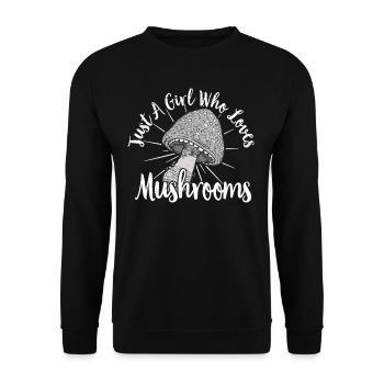 Cueilleur de champignons Chasseurs de champignons Amateurs de champignons Champignons Ferme de champignons - Sweat-shirt Unisexe - noir - Devant - Alina (178cm) & Michal (187cm)