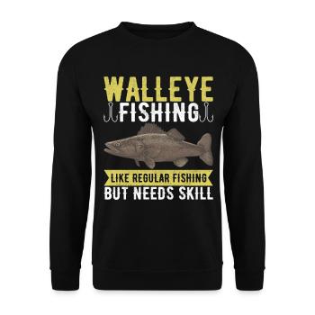 Pêcheur au doré jaune - Sweat-shirt Unisexe - noir - Devant - Alina (178cm) & Michal (187cm)