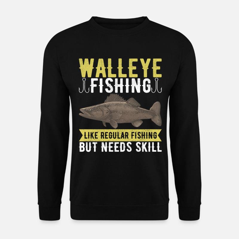 Walleye Fishing Angler - Unisex Pullover - Schwarz
