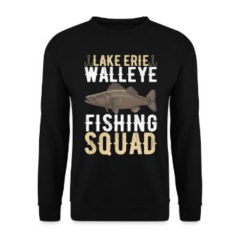 Pêcheurs à la ligne de pêche au doré jaune - Sweat-shirt Unisexe - noir - Devant - Alina (178cm) & Michal (187cm)