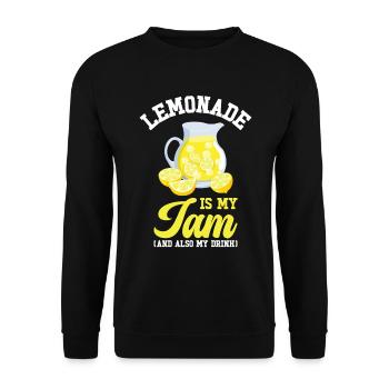 Zitrone Frucht Limonade Zitrusfrüchte - Unisex Pullover - Schwarz - Vorne - Alina (178cm) & Michal (187cm)
