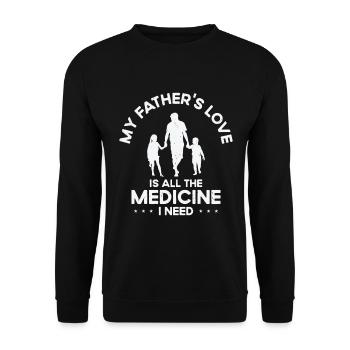 Meilleur père de médecine amour grand-père de la famille grand-père - Sweat-shirt Unisexe - noir - Devant - Alina (178cm) & Michal (187cm)