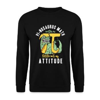 Pi-nosaurus math avec un peu de posture - Sweat-shirt Unisexe - noir - Devant - Alina (178cm) & Michal (187cm)