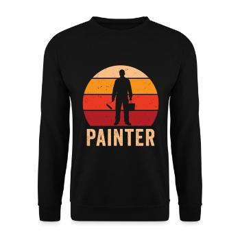 Painter Painting Professional Painter Master - Unisex Sweatshirt - black - Front - Alina (178cm) & Michal (187cm)