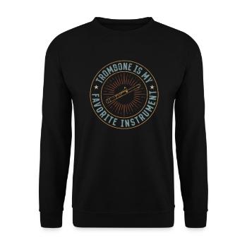 Trombone Is My Favorite Instrument Trombone Lover - Unisex Sweatshirt - black - Front - Alina (178cm) & Michal (187cm)