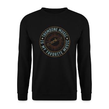 Trombone Music Is My Favorite Music Trombone Lover - Unisex Sweatshirt - black - Front - Alina (178cm) & Michal (187cm)
