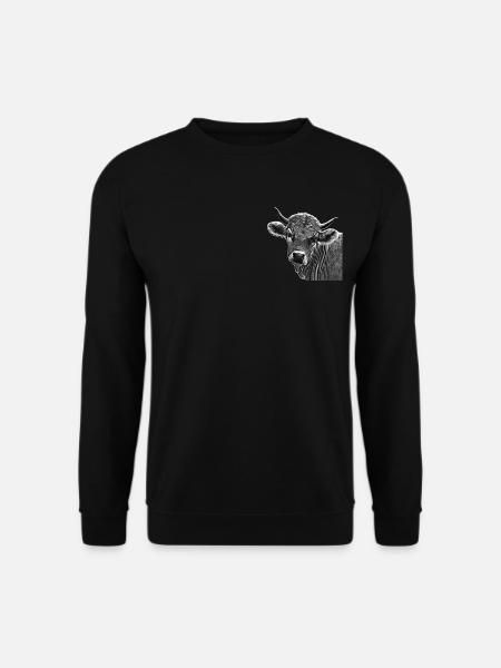 Cow Farm Motif Print - Unisex Sweatshirt - black