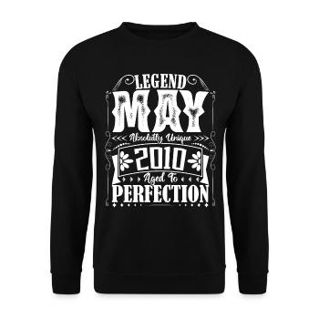 Mai 2010. Anniversaire mai 2010. Cadeau may 2010. - Sweat-shirt Unisexe - noir - Devant - Alina (178cm) & Michal (187cm)