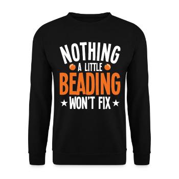 Pearl Bead Embroidery Jeweler Jewelry Maker - Unisex Sweatshirt - black - Front - Alina (178cm) & Michal (187cm)