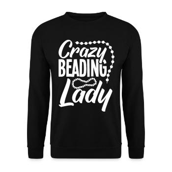 Perle Perle Broderie Bijoutier Fabricant de bijoux - Sweat-shirt Unisexe - noir - Devant - Alina (178cm) & Michal (187cm)