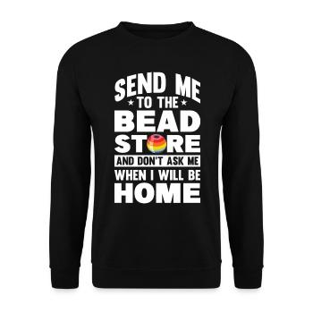 Perle Perle Broderie Bijoutier Fabricant de bijoux - Sweat-shirt Unisexe - noir - Devant - Alina (178cm) & Michal (187cm)