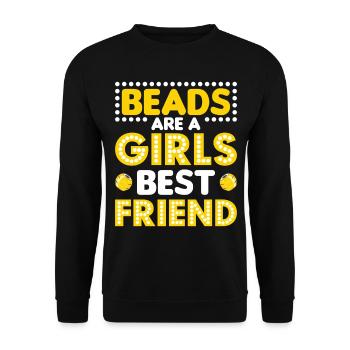 Perle Perle Broderie Bijoutier Fabricant de bijoux - Sweat-shirt Unisexe - noir - Devant - Alina (178cm) & Michal (187cm)