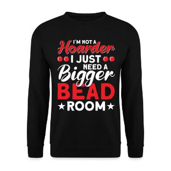 Pearl Bead Embroidery Jeweler Jewelry Maker - Unisex Sweatshirt - black - Front - Alina (178cm) & Michal (187cm)