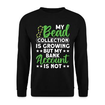 Pearl Bead Embroidery Jeweler Jewelry Maker - Unisex Sweatshirt - black - Front - Alina (178cm) & Michal (187cm)