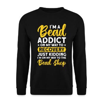 Perle Perle Broderie Bijoutier Fabricant de bijoux - Sweat-shirt Unisexe - noir - Devant - Alina (178cm) & Michal (187cm)