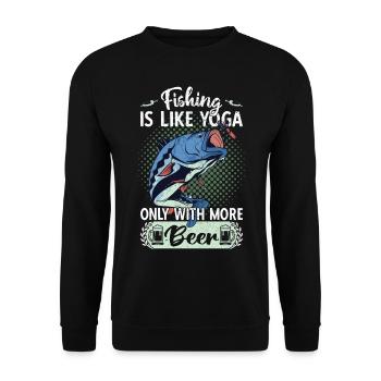 Pêche Pêcheurs Pêcheurs Pêche Pêche Dicton - Sweat-shirt Unisexe - noir - Devant - Alina (178cm) & Michal (187cm)
