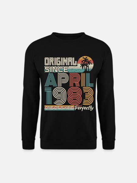 April 1983 Jubiläum April 1983 Geschenk 1983 - Unisex Pullover - Schwarz