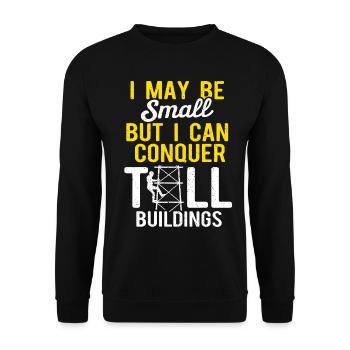 Cell Tower Climber Climbing Technician - Unisex Sweatshirt - black - Front - Alina (178cm) & Michal (187cm)