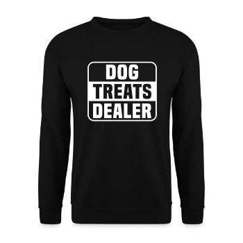 Revendeur de friandises pour chiens - Sweat-shirt Unisexe - noir - Devant - Alina (178cm) & Michal (187cm)