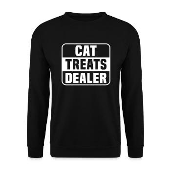 Concessionnaire de friandises pour chats - Sweat-shirt Unisexe - noir - Devant - Alina (178cm) & Michal (187cm)
