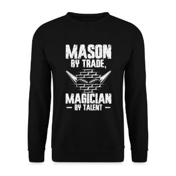 Bricklayer Brick Mason Masonry - Unisex Sweatshirt - black - Front - Alina (178cm) & Michal (187cm)
