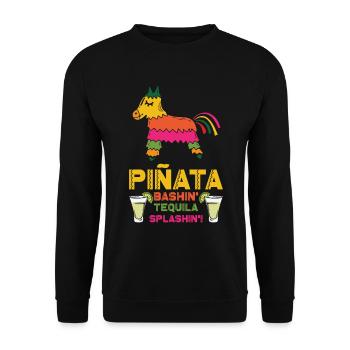 Cinco De Mayo Mexican Piñata Fiesta Party - Unisex Sweatshirt - black - Front - Alina (178cm) & Michal (187cm)