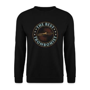 The Best Trombonist Trombone Musician Trombones Mu - Unisex Pullover - Schwarz - Vorne - Alina (178cm) & Michal (187cm)