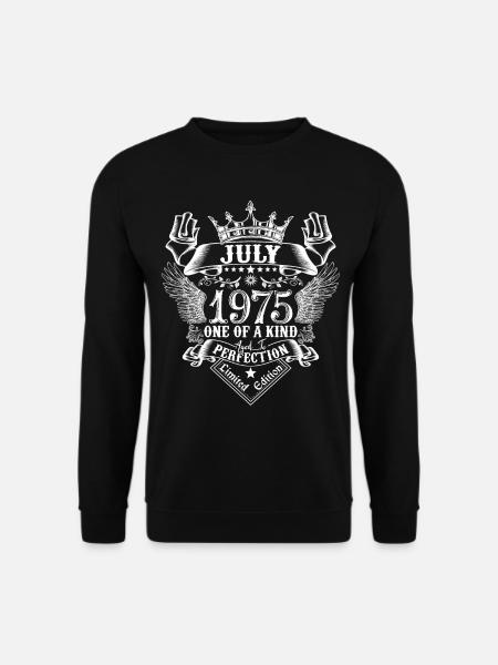 Juillet 1975 anniversaire Juillet 1975 Juillet - Sweat-shirt Unisexe - noir