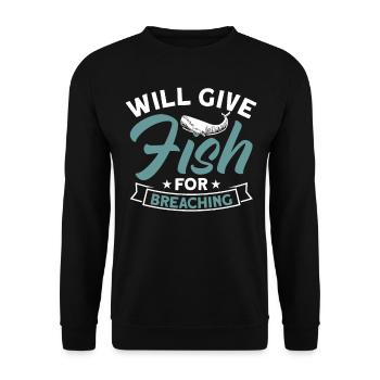 Whale Watching Whale Watching Orca Blue Whale - Unisex Sweatshirt - black - Front - Alina (178cm) & Michal (187cm)