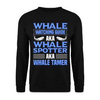 Whale Watching Whale Watching Whales Orca Blue Whale - Unisex Sweatshirt - black - Front - Alina (178cm) & Michal (187cm)