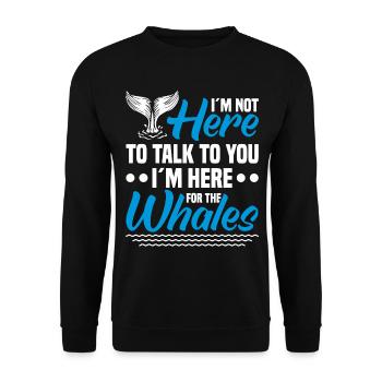 Whale Watching Whale Watching Orca Blue Whale - Unisex Sweatshirt - black - Front - Alina (178cm) & Michal (187cm)