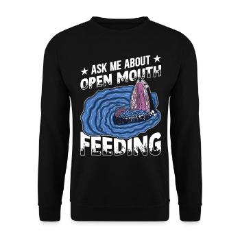 Whale Watching Whale Watching Orca Blue Whale - Unisex Sweatshirt - black - Front - Alina (178cm) & Michal (187cm)