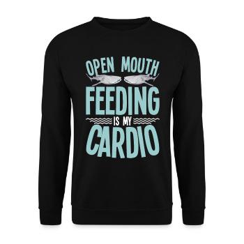 Whale Watching Whale Watching Orca Blue Whale - Unisex Sweatshirt - black - Front - Alina (178cm) & Michal (187cm)