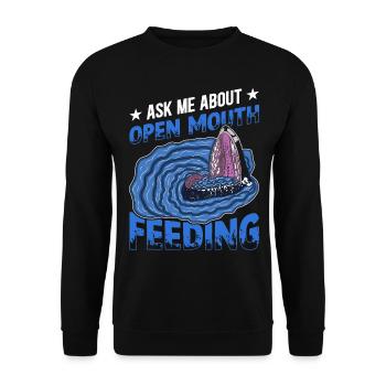 Whale Watching Whale Watching Orca Blue Whale - Unisex Sweatshirt - black - Front - Alina (178cm) & Michal (187cm)