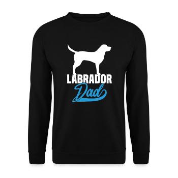 Labrador Dad - Unisex Pullover - Schwarz - Vorne - Alina (178cm) & Michal (187cm)