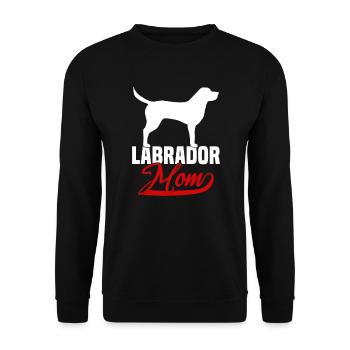 Labrador Mom - Unisex Pullover - Schwarz - Vorne - Alina (178cm) & Michal (187cm)