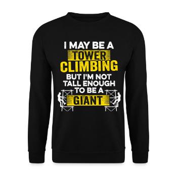 Cell Tower Climber Climbing Technician - Unisex Sweatshirt - black - Front - Alina (178cm) & Michal (187cm)