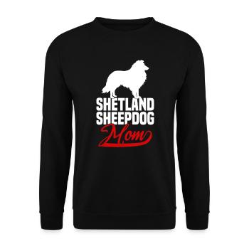 Shetland Sheepdog Sheltie Maman - Sweat-shirt Unisexe - noir - Devant - Alina (178cm) & Michal (187cm)