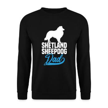 Shetland Sheepdog Sheltie Papa - Sweat-shirt Unisexe - noir - Devant - Alina (178cm) & Michal (187cm)