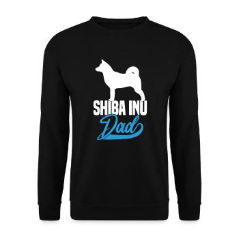 Shiba Inu Dad - Unisex Sweatshirt - black - Front - Alina (178cm) & Michal (187cm)