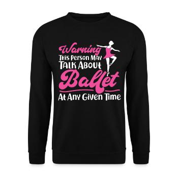 Ballet Danseuse Danse Ballerine - Sweat-shirt Unisexe - noir - Devant - Alina (178cm) & Michal (187cm)