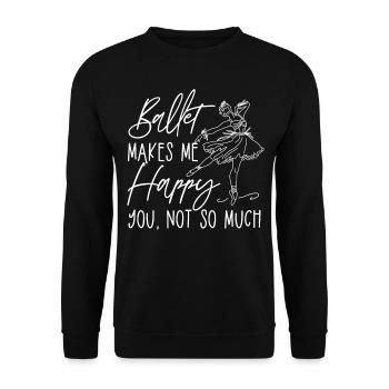 Ballet Dancer Dance Girl Ballerina - Unisex Pullover - Schwarz - Vorne - Alina (178cm) & Michal (187cm)