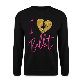 Ballet Dancer Dance Girl Ballerina - Unisex Pullover - Schwarz - Vorne - Alina (178cm) & Michal (187cm)
