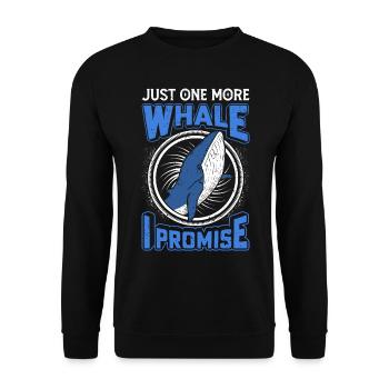 Whale Watching Whale Watching Orca Blue Whale - Unisex Sweatshirt - black - Front - Alina (178cm) & Michal (187cm)