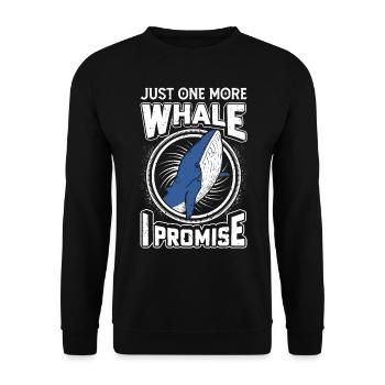 Whale Watching Whale Watching Orca Blue Whale - Unisex Sweatshirt - black - Front - Alina (178cm) & Michal (187cm)