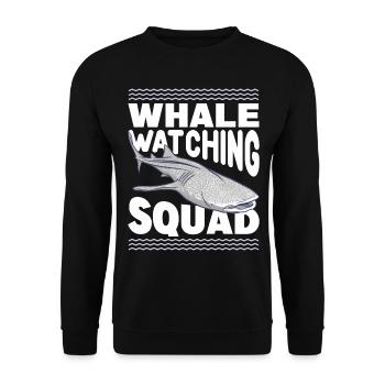 Whale Watching Whale Watching Whale Orca Blue Whale - Unisex Sweatshirt - black - Front - Alina (178cm) & Michal (187cm)