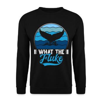 Whale Watching Whale Watching Orca Blue Whale - Unisex Sweatshirt - black - Front - Alina (178cm) & Michal (187cm)