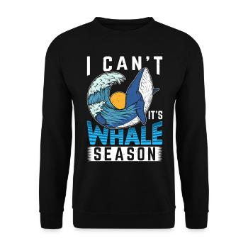 Whale Watching Whale Watching Orca Blue Whale - Unisex Sweatshirt - black - Front - Alina (178cm) & Michal (187cm)